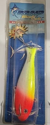 Braid High Speed Saltwater Tuna Wahoo Grouper Trolling Lure 6.5" Blk Mackerel  - Image 1 of 4