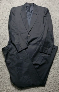 Traje Hart Schaffner Marx 2 Piezas Hombre 42R 38 30 Azul Único Pecho Lana Tweed - Imagen 1 de 18