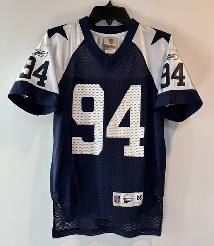NFL Reebok Throwbacks Jersey Dallas Cowboys DeMarcus Ware #94 Youth M 10-12 Blue Cover