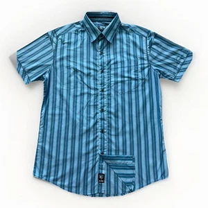 Kuhl Hemd Blau Baumwolle SS Wandern Freizeit Outdoor Knopfleiste Herren Gr. S T84 - Bild 1 von 7