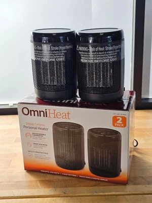 PACK 2 - OmniHeat 1500 W Calentador de Espacio Personal de Escritorio Digital Cerámica Foto 1 de 4