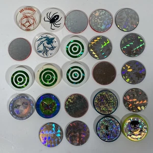 Plastic Milk Cap Slammers Holographic: 24 Milk Caps - Picture 1 of 12