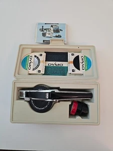 Dymo 1570 Deluxe Tapewriter Kit Working Vtg Chrome Label Maker & 1/2" Tape Lot - Picture 1 of 11
