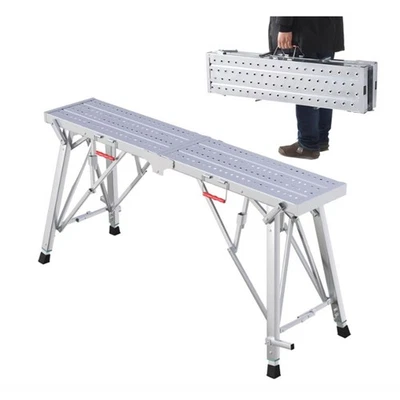 Plataforma de andamio de acero al carbono DaoLift 70,87"x9,84" TAPA 660 LB 36-57" H Foto 1 de 4