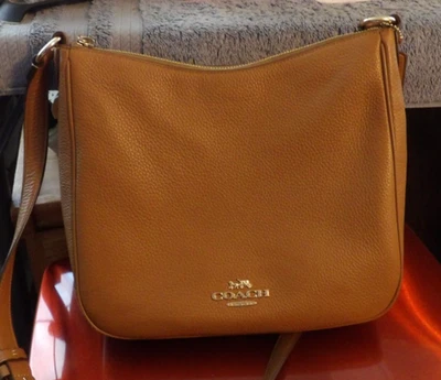 “COACH” Ellie File Bag-C1648-Pebble Leather-Gold Hrdwr-Saddle Brown-Lightly used - Image 1 of 4