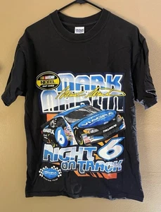 Vintage NASCAR Mark Martin #6 T Shirt Black Viagra Size Medium NEXTEL CUP - Picture 1 of 6