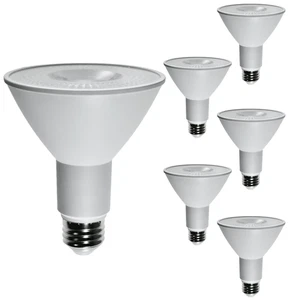 Diodesy PAR30 LED Long Neck Flood Light 8W 800 E26 3500K 120V 40° White 6Pk - Picture 1 of 2