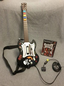 Red Octane Gibson Sg Ps2 Wired Controller Guitar Hero 2 Game Included WORKING! - Picture 1 of 8