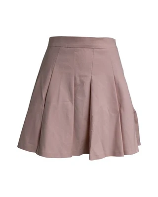 Red Valentino Pleated Mini Skirt in Pastel Pink Cotton - Image 1 of 4