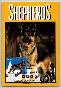 #5405 Military Working Dogs German Shepherds FDC Maxi Card w/Pictorial Cancel - Picture 1 of 2