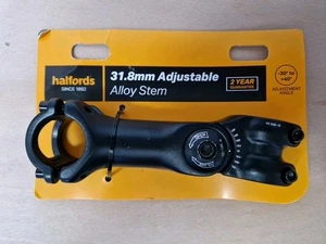 (TT) Halfords 31.8mm Adjustable Alloy Stem, Black, New, Slight Pack Damage - Picture 1 of 2