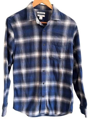Camisa Amazon Essentials Azul y Blanco Franela Cuadros Abotonada Calce Ajustado Para Hombre Talla Foto 1 de 4