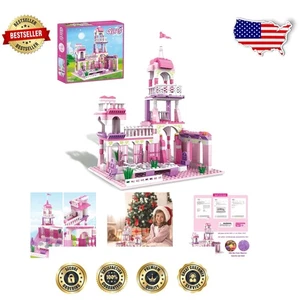 254 Stck. Rosa Palast Schloss Bausteine Set - Zauberhaftes Spiel für Mädchen 6+ - Bild 1 von 9