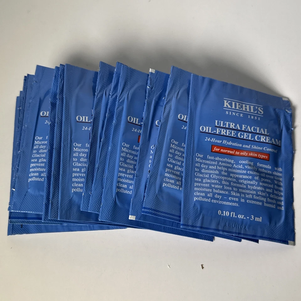 15,  Fresh Kiehl's Ultra Facial Oil-free Gel Cream Packette Sample Size 3ml Each - Image 1 of 1