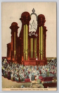 Postcard Tabernacle Organ & Choir Temple Square Salt Lake City Utah N-2 - Picture 1 of 2