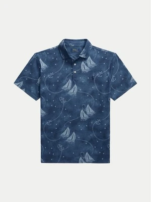 $138 MSRP NEW Polo Ralph Lauren Mens Mesh Polo Shirt Big Tall Blue 4LT Sailboat - Image 1 of 4