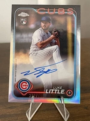 2024 Topps Chrome - Rookie Autographs Luke Little #RA-LL Refractor /499 (AU, RC) - Image 1 of 4