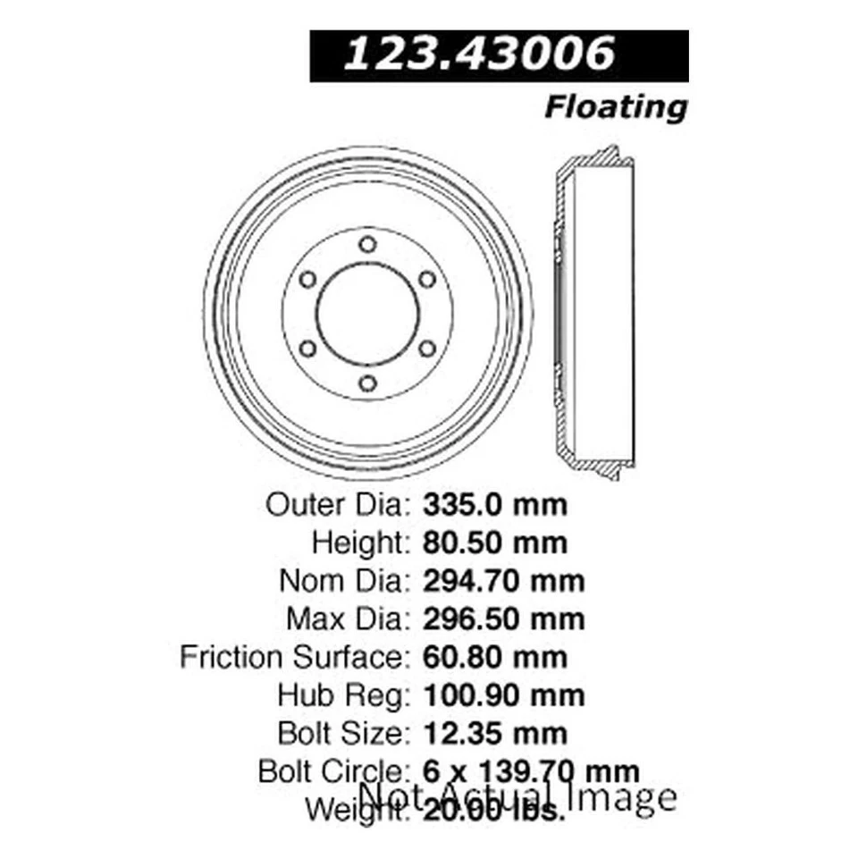 For Isuzu Rodeo 2000-2004 Centric C-Tek Standard Rear Brake Drum Foto 1 de 1