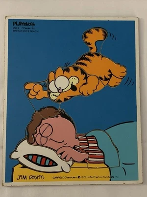 Vintage Playskool Breakfast’s Ready! Garfield 7 Piece Puzzle Jim Davis - Image 1 of 3