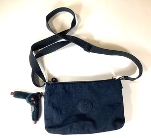 Kipling Girls Abanu Crossbody Bag Shoulder Purse in Navy Blue - Picture 1 of 11