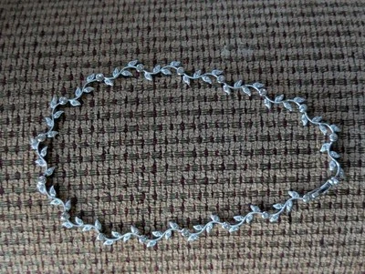 Nadri leaf necklace stunning silver and white diamonds. Nadri designer, floral  - Image 1 of 4