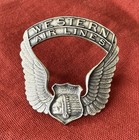 1940’s Western Air Lines Hat Badge Pilot, Stewardess, Agent, Airline Staff Crew