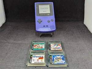 B124 Nintendo Gameboy Color Konsole Lila Japan GBC mit Spiel - Bild 1 von 5