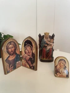 Iconos religiosos vintage en miniatura ortopédicos católicos Italia - Imagen 1 de 7