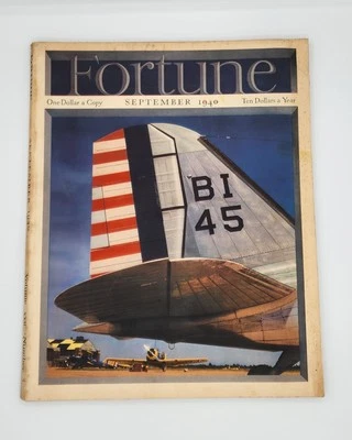 Fortune Magazine September 1940 Volume XXII Number 3 Vintage - Image 1 of 4