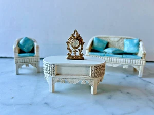 Collections Etc 3 Pc Miniature Doll House Sitting Room Furniture - Picture 1 of 6