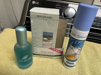 Naturistics Sea Splash Colônia Spray 1,8 fl oz frasco de vidro na caixa e spray 2,5 oz - Imagem 1 de 4