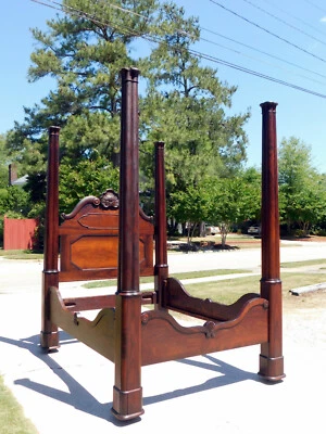 Rosewood Tall Post Bed circa 1860 - Image 1 of 4