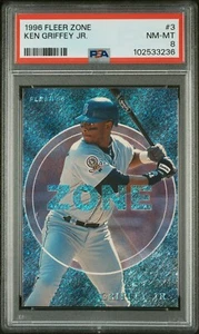 1996 Fleer Zone Ken Griffey Jr #3 - PSA 8 - Picture 1 of 2