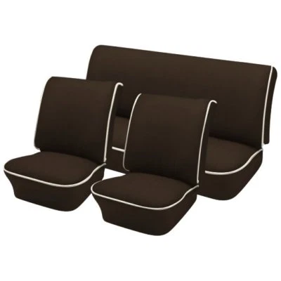 1958 - 64 Volkswagen VW Bug OEM estofamento de assento clássico, dianteiro e traseiro, marrom - Imagem 1 de 2