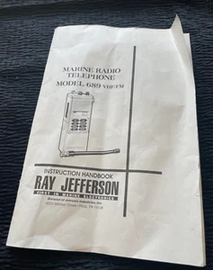 Model 689 Ray Jefferson VHF/FM Marine Radio Telephone Instructions Only Vintage - Picture 1 of 4