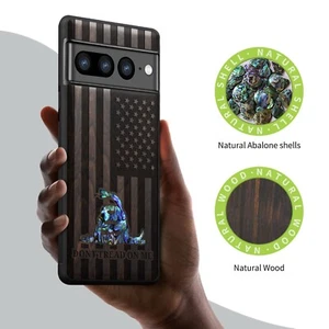 Funda de madera con incrustaciones a mano para Google Pixel 8 Pro 7a 7 Pro 6 Pro 6a 6 7 8 cubierta bandera - Imagen 1 de 12