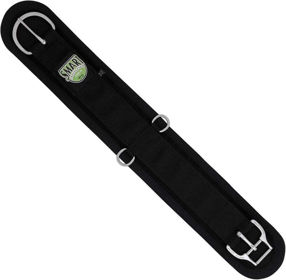 Weaver Leather Felt Lined Straight Smart Cinch With Roll Snug Buckle Black 28
