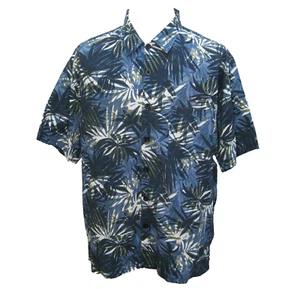 Blue HAWAIIAN Mens (Size XL) Floral Short Sleeve Button Front Aloha Hawaii Shirt - Imagen 1 de 4