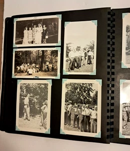 Vintage 1930's & 40's Black & White Photos Album Family Reunion Wisconsin 265+ - Picture 1 of 24