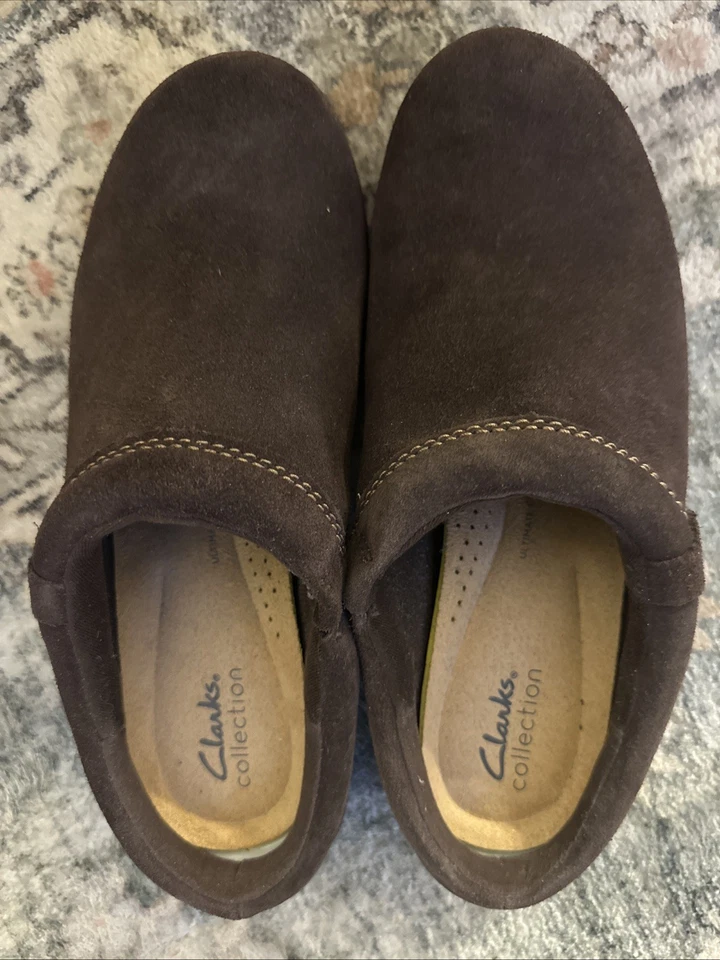 Coleção por Clark’s Cc ROSEVILLE Dark 9 Sapatos Femininos Couro Marrom - Imagem 1 de 4