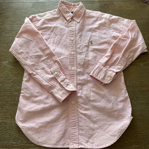 Polo Ralph Lauren Boys Size 8 Pink Oxford Button Down Shirt Classic Fit Pony - Picture 1 of 3