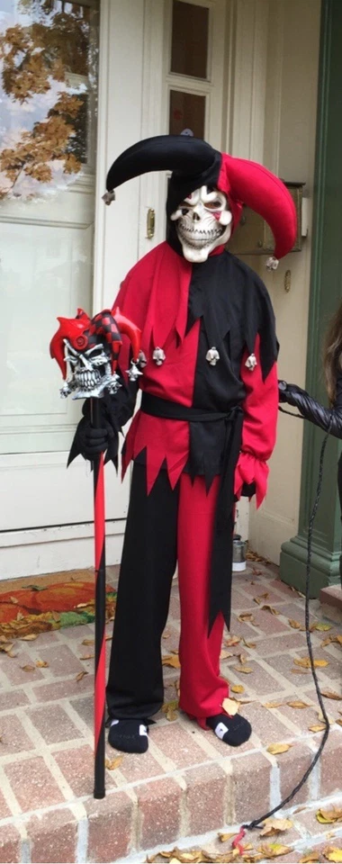 Disfraz Payaso Bufón Malvado Negro Rojo Niño Talla S 6-8 Foto 1 de 4