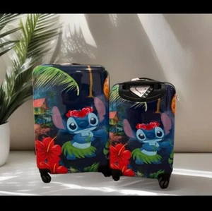 Disney Lilo STITCH Hartschalen Gepäck Koffer Spinner Hawaiian Luau 20” & 24” - Bild 1 von 15