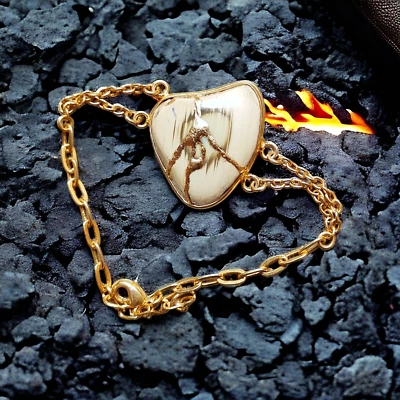 Royal Imperial Jasper Kintsugi 艺术 美丽手链 礼物 给妈妈 镀金 — 第 1/4 张图片