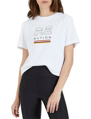 Minor Defect! Pe Nation Ignition Cropped T-Shirt Relaxed Fit Boxy Tee S/Slv Tops - image 1 of 4