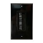 Brush Style Bristle Opening Decor Bulk Cable Wire Wall Plate Face Plate - Black