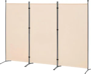 Room Divider, 3 Panel Folding Partition Privacy Screens, Freestanding Fabric Roo - Picture 1 of 6