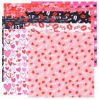  8 Sheets Printed Fabric Set Cotton Wedding Ceremony Decorations Heart Printing