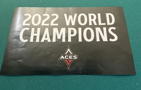 Las Vegas Aces WNBA 2022 World Champions Poster 12x18. Comes w/ 2nd Poster 11x17 Cover