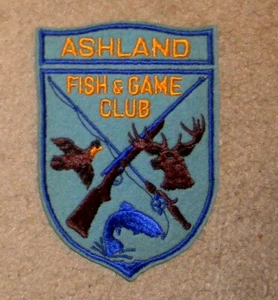 Vintage - Patch Ashland Fish & Game Club - 5" - Nuova - RARA - Foto 1 di 2